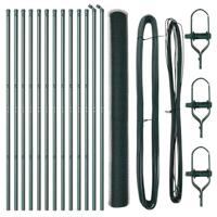 VidaXL Afrasteringspaal groen 25 x 1,6 m (25 mm gaas) staal en pvc - thumbnail