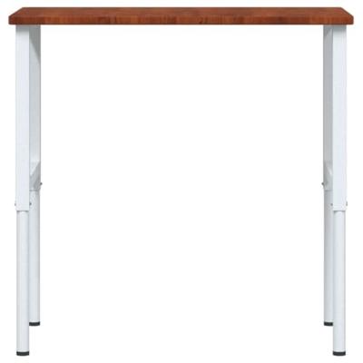 VidaXL Werkbank rechthoek 100x60x(71,5-98) cm eikenhout donkerbruin