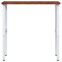 Werkbank rechthoek 100x60x(71,5-98) cm eikenhout donkerbruin - thumbnail