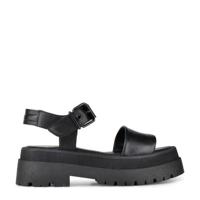 PS Poelman Korio leren chunky sandalen zwart - thumbnail