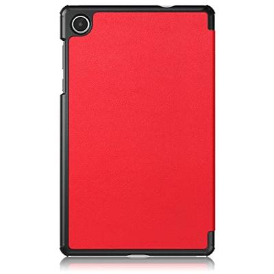 Lunso - Lenovo Tab M8 Gen 4 (8 inch) - Tri-Fold Bookcase hoes - Rood