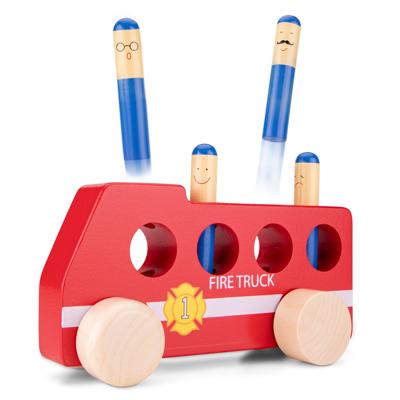 New Classic Toys houten pop-up brandweerauto New Classic Toys houten pop-up brandweerauto