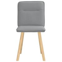 Eetkamerstoelen 2 st stof lichtgrijs - thumbnail