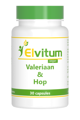 Elvitum Valeriaan en hop extract 30 Capsules