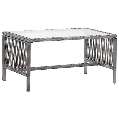 4-delige Loungeset met kussen poly rattan antraciet 4-delige Loungeset met kussen poly rattan antraciet