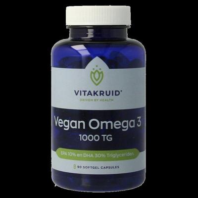 Vegan omega 3 1000 triglyceriden 300 DHA 100 EPA 90 Softgels