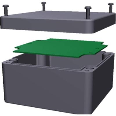 Hammond Electronics 1590Z160GY Universele behuizing 160 x 160 x 90 Aluminium Grijs 1 stuk(s)