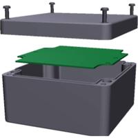 Hammond Electronics 1590Z160GY Universele behuizing 160 x 160 x 90 Aluminium Grijs 1 stuk(s) - thumbnail