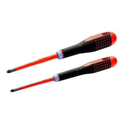 Bahco Schroevendraaierset ERGO™ | geïsoleerd | VDE | driecomponentengreep | smal blad | Pozidriv - 2-delig - BE-9894SL