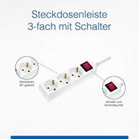AS Schwabe 11361 Stekkerdoos met schakelaar Wit Randaarde stekker 1 stuk(s) - thumbnail
