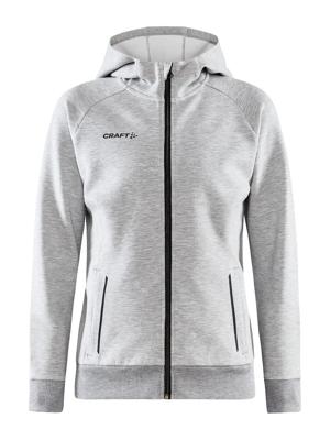 Craft 1910626 Core Soul Full Zip Hood Wmn - Grey Melange - M