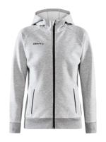 Craft 1910626 Core Soul Full Zip Hood Wmn - Grey Melange - M - thumbnail