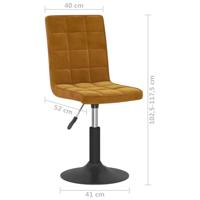 Eetkamerstoelen draaibaar 2 st fluweel bruin - thumbnail