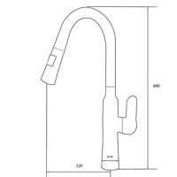 Keukenkraan Boss & Wessing Jay Waterbesparend Chroom Boss & Wessing - thumbnail