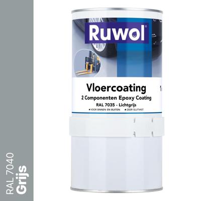 Ruwol 2K Epoxy Vloercoating Grijs (RAL 7040) 1 kg Ruwol 2K Epoxy Vloercoating Grijs (RAL 7040) 1 kg