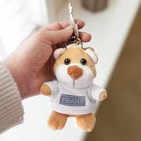 Sleutelhanger beer met bedrukt T-shirt - thumbnail