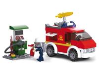 Sluban Fire Brigade Emergency Vehicle and Fuel Pump bouwstenen set (M38-B0623) - thumbnail