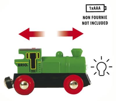 BRIO World Groene locomotief op batterijen