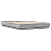 Bedframe bewerkt hout grijs sonoma eikenkleurig 150x200 cm - thumbnail
