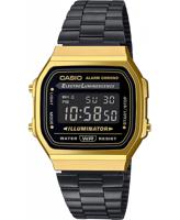 Casio A168WEGB-1BEF Horloge Kwarts (l x b x h) 38.6 x 36.3 x 9.6 mm Goud Materiaal (behuizing): Hars Materiaal (armband): RVS - thumbnail