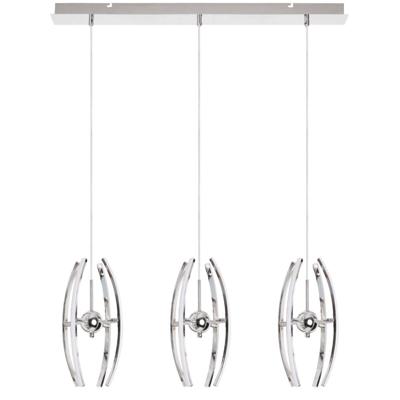 LED Hanglamp 36W Natuurlijk Wit 4000K Mat Chroom 3-Lichts Aluminium