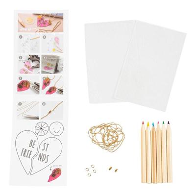 Creativ Company Mini hobbyset sieraden, vriendschapskettingen van krimpfolie, 1 doos