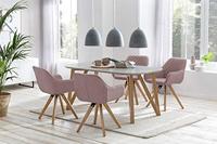 Artistiq Ovale Eettafel 'Ravi' 180 x 90cm, kleur Grijs - thumbnail