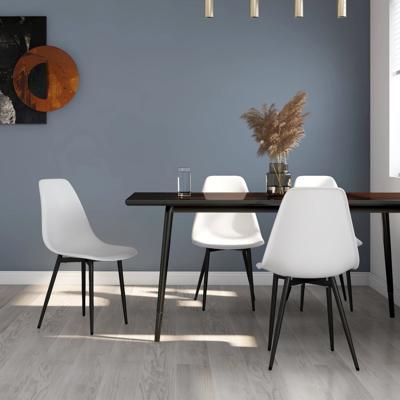 VidaXL Eetkamerstoelen 4 st pp wit