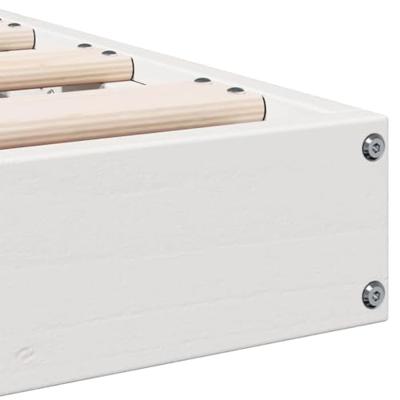 Bedframe Wit 80 x 210 cm Massief grenenhout