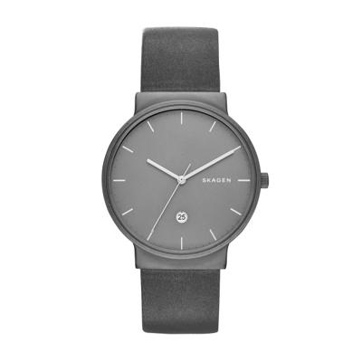 Horlogeband Skagen SKW6320 Leder Grijs 20mm