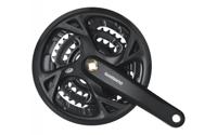 Crankstel 3 x 9 speed Shimano Altus FC-M371 met 175mm crankarm 48-36-26T - zwart - thumbnail