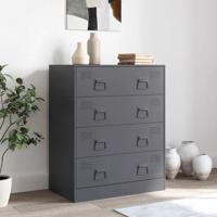 Dressoir 67x39x83 cm staal antracietkleurig - thumbnail