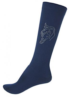 Red Horse Crystal kinder sokken donkerblauw maat:31-34