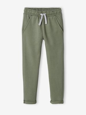 Broek jongen van molton saliegroen Broek jongen van molton saliegroen