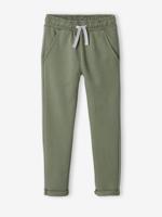 Broek jongen van molton saliegroen - thumbnail