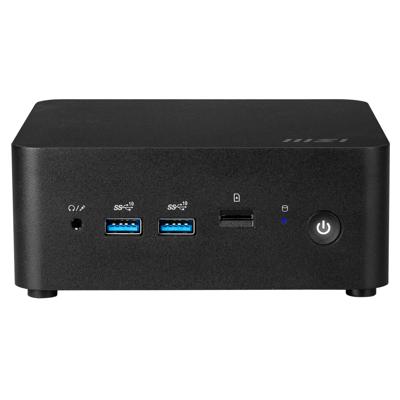 MSI Cubi NUC Barebone Desktop, Intel Core 3-100U, 2x DDR5-slot (tot 64 GB), TPM 2.0, WiFi 6E, 3 jaar vroegtijdige vervanging (1MG-009BUS)