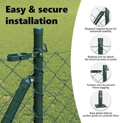 VidaXL Afrasteringspaal groen 10 x 0,8 m (60 x 60 mm gaas)