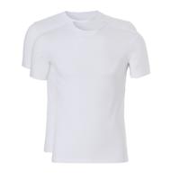 Ten Cate Men Stretch T-Shirt Round Neck White Two Pack (32326) - thumbnail