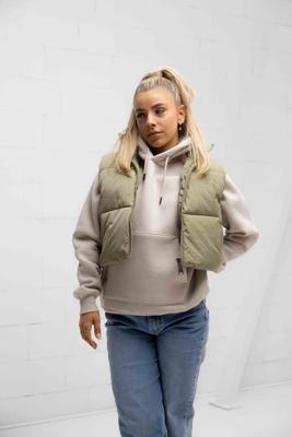 Malelions Cropped Bodywarmer Dames Groen - Maat L - Kleur: Groen | Soccerfanshop