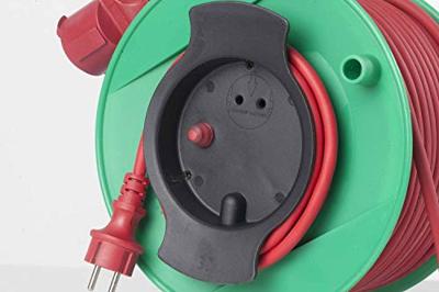 AS Schwabe 12239 Kabelhaspel 50.00 m Rood Randaarde rubberen stekker AS Schwabe 12239 Kabelhaspel 50.00 m Rood Randaarde rubberen stekker