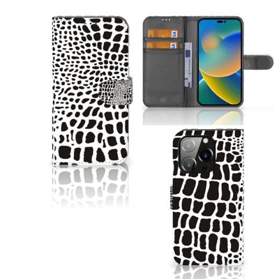 iPhone 14 Pro | Telefoonhoesje | Met pasjeshouder | Slangenprint