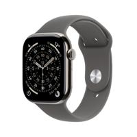 Apple Watch Series 11 GPS + Cellular - 46 mm - Natuurlijke titanium kast - Steengrijze sportband - M/L - thumbnail