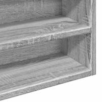 Vitrinekast 100x15x58 cm bewerkt hout grijs sonoma eikenkleurig - thumbnail
