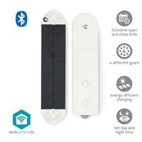 SmartLife Gordijnrobot | Kabelsysteem | Paneelgordijnen / Rolgordijnen / Vouwgordijnen | Solar Powered / USB Gevoed | 2000 mAh | Bluetooth® | Wit - thumbnail