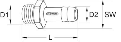 KS Tools 515.3389 5153389 Persluchtslangtule 1 stuk(s)