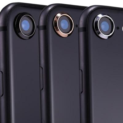 TOTUDESIGN voor iPhone 8 & 7 0.28 HD getemperd glas Camera Lens beschermende Film Set(Silver)