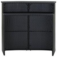 Tuinbartafel 120x55x110 cm poly rattan zwart - thumbnail