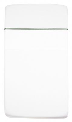 Briljant Baby wieglaken geweven stone green uni + bies band Briljant Baby wieglaken geweven stone green uni + bies band