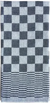 Theedoek 45x70 cm ruitkatoen zwart