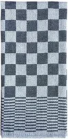Theedoek 45x70 cm ruitkatoen zwart - thumbnail